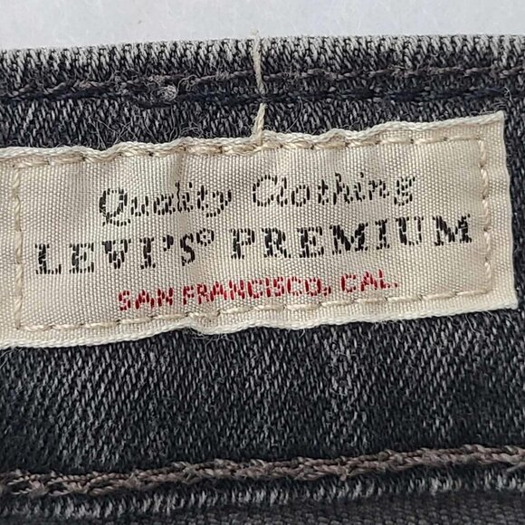 Levis Big E Skater Grunge Goth Alternative Punk Gray Womens Sz 31 Skinny Jeans - Picture 5 of 6